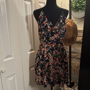 Lulu's Navy Floral Mini Dress